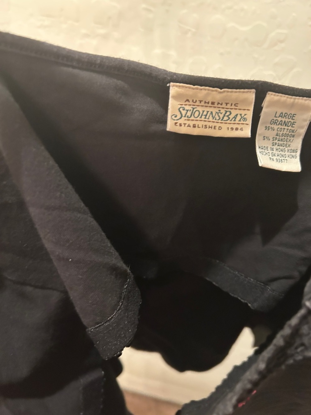 St. John's Bay Black Cami with Pink Floral Embroidery - Picture 15 of 16